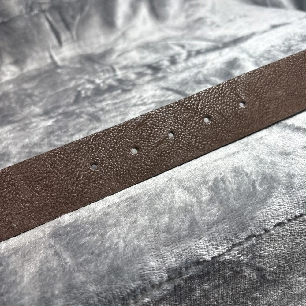 Brown Faux Leather‎ Belt Bling Crystals Buckle 29-33